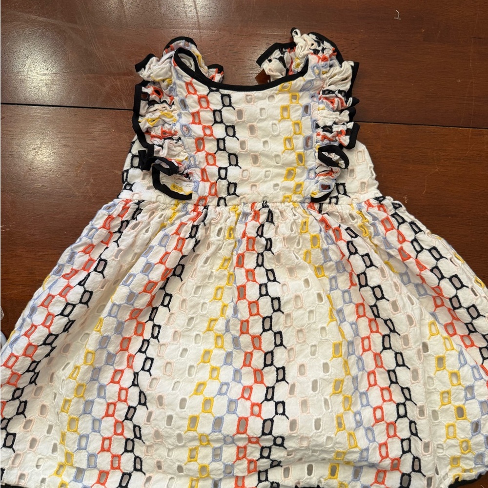Hunter Bell Little Girl’s Remi Eyelet Ruffle Shift Dress